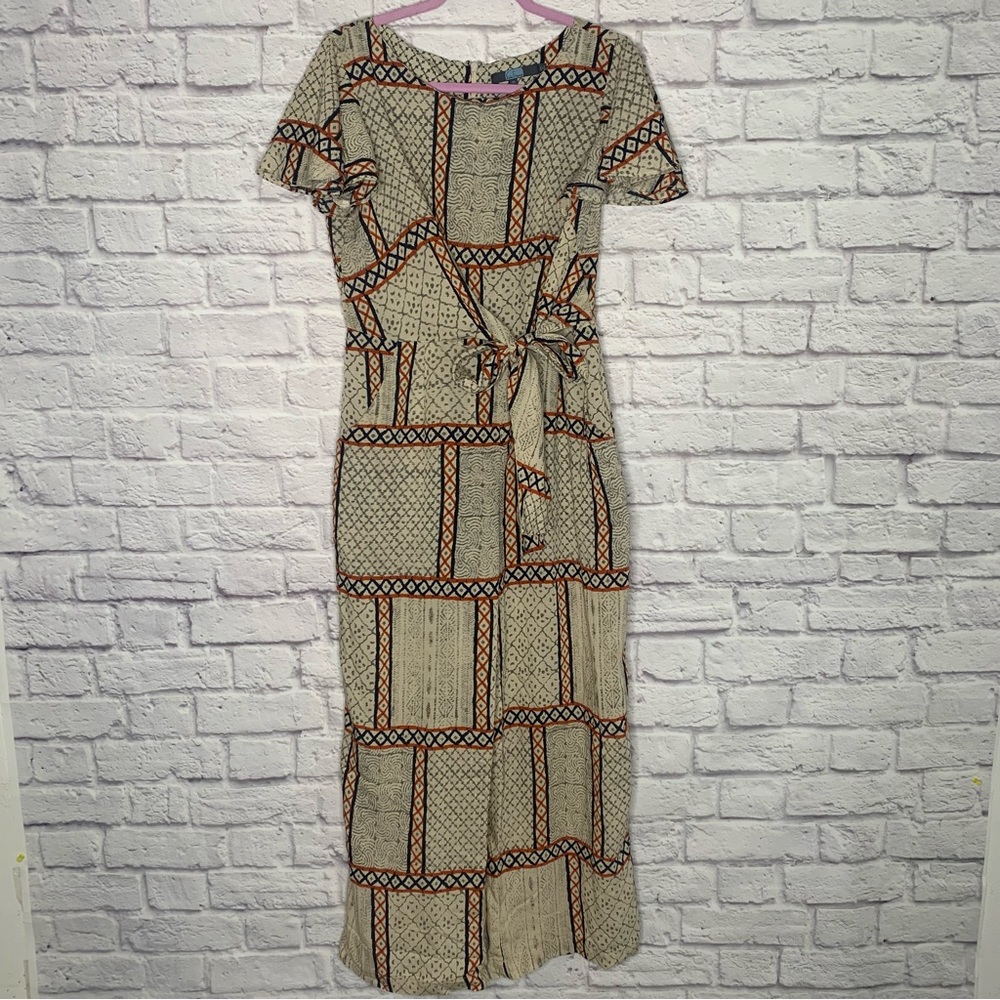 Eva Franco Letizia Waist Tie Aztec Geometric Jumpsuit - Picture 7 of 16